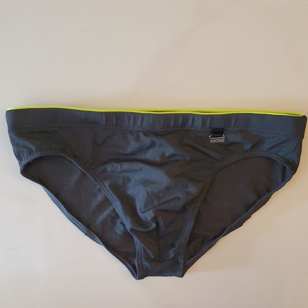 Hom Dark Gray Swim Briefs M